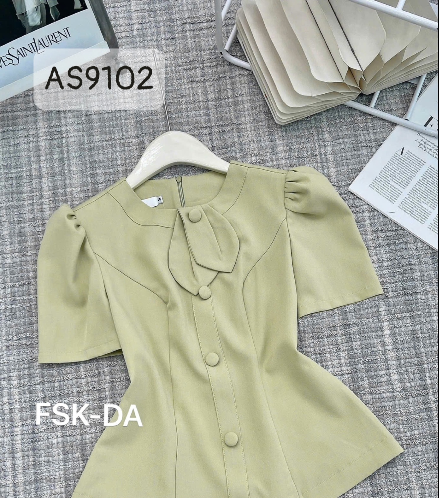 AS9102 Áo ký giả cúc bọc