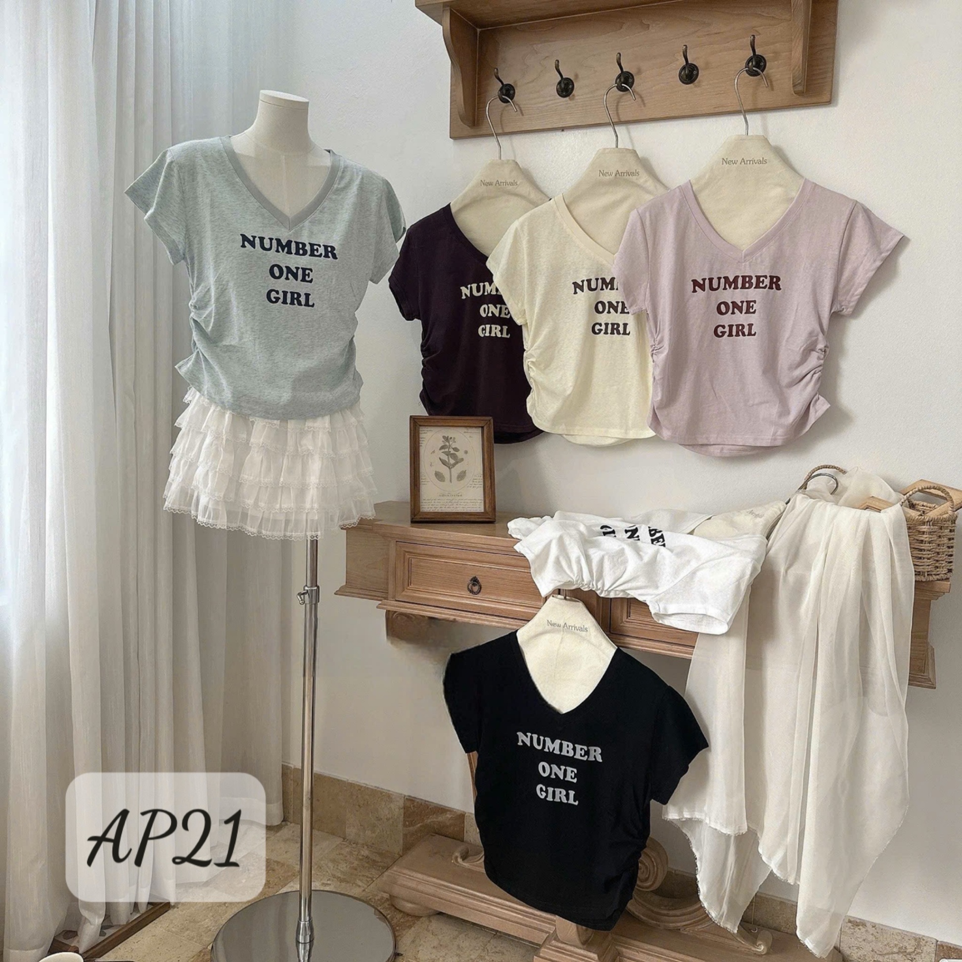 AP21 Áo phông nhún eo