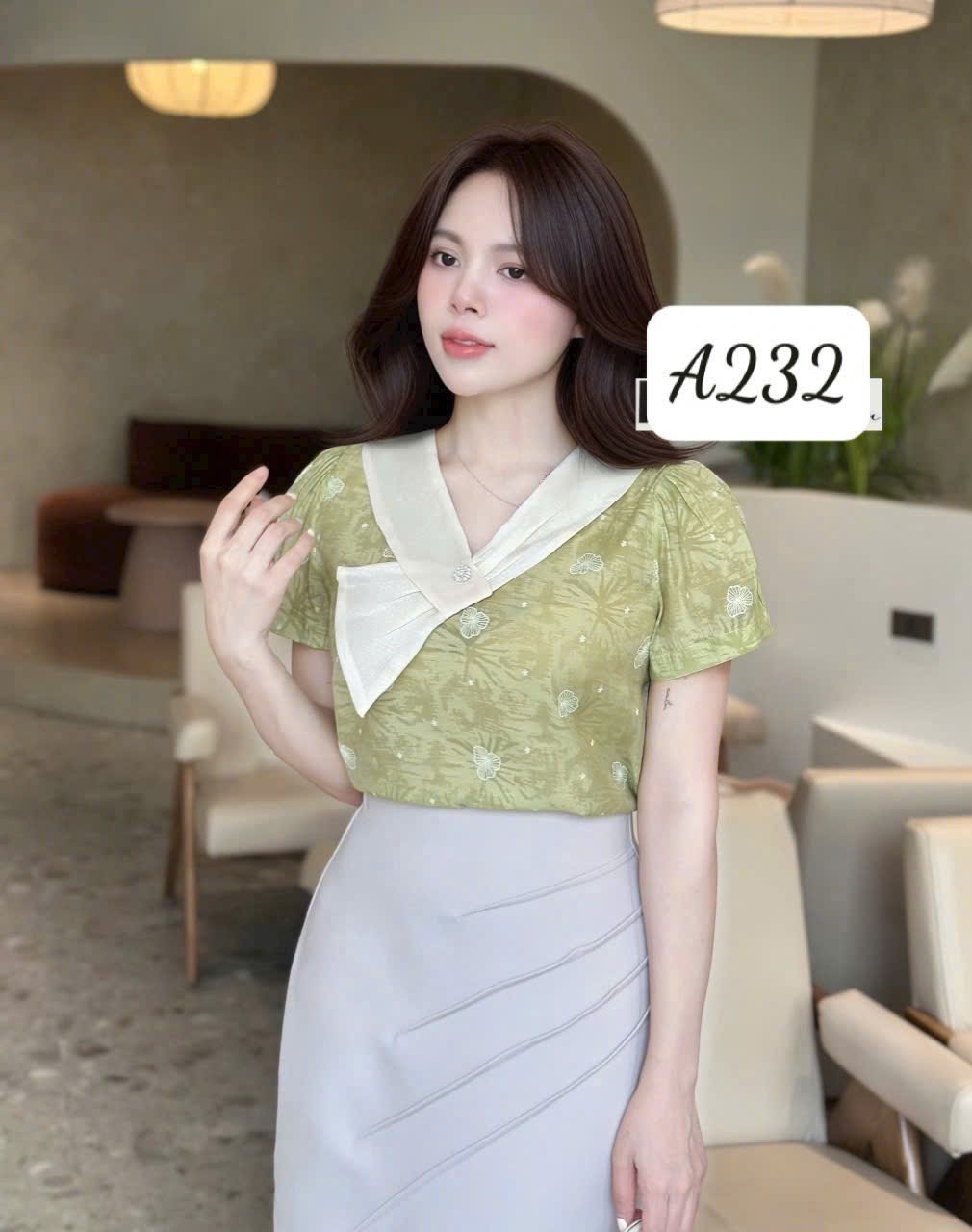 A232 Áo tơ cổ điệu