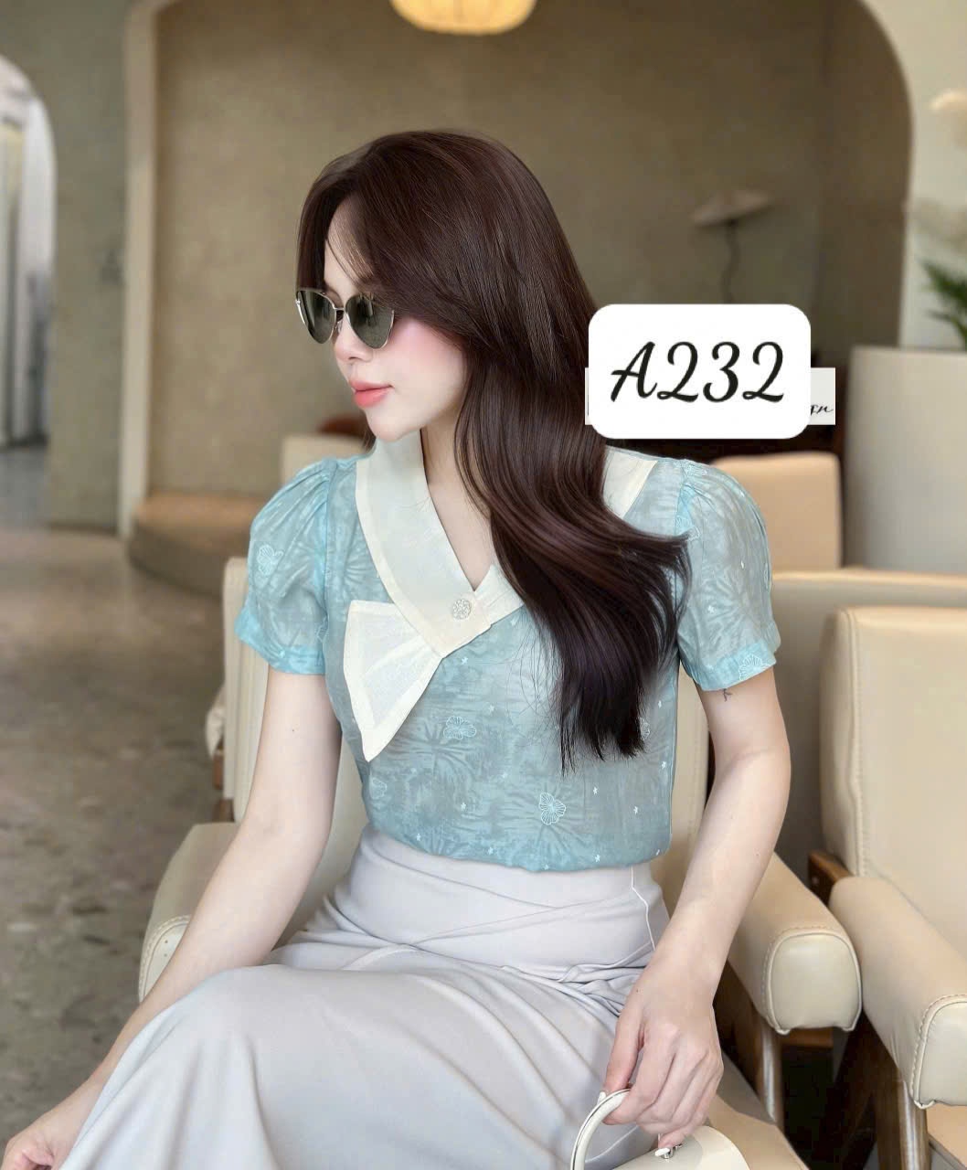 A232 Áo tơ cổ điệu