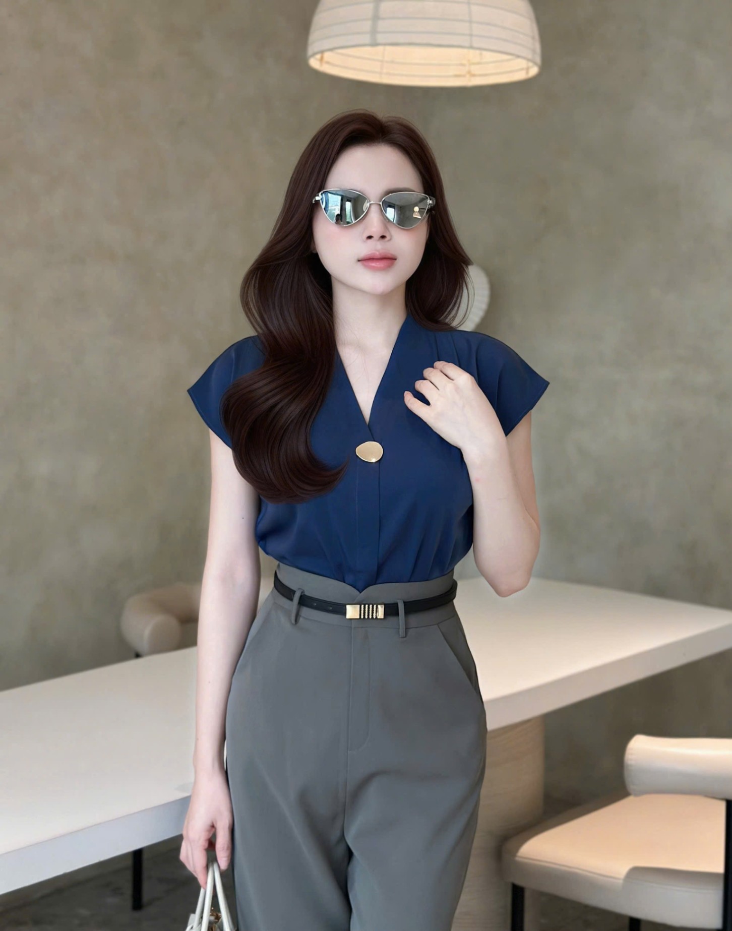 AM93 áo cộc khuy trứng