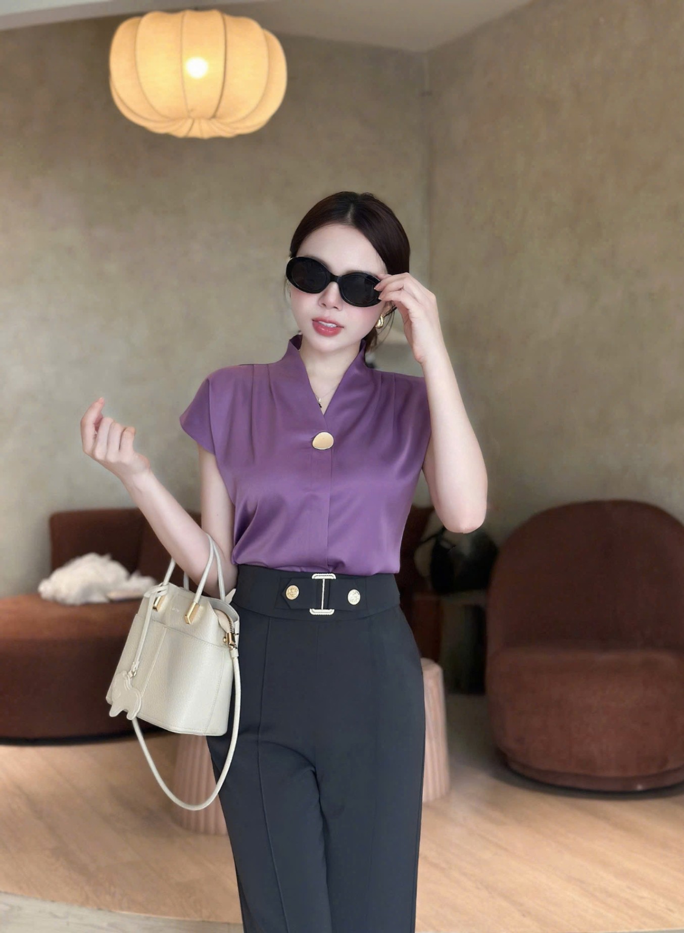 AM93 áo cộc khuy trứng