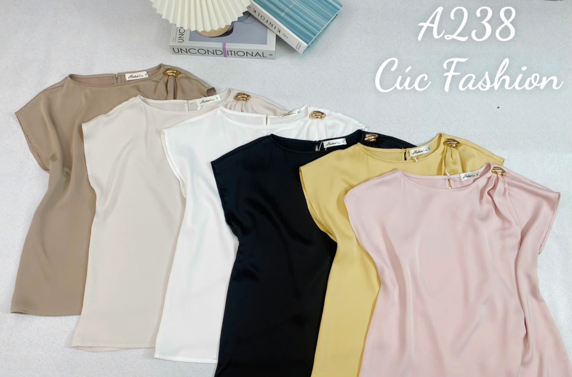 A238 Áo lụa ly vai
