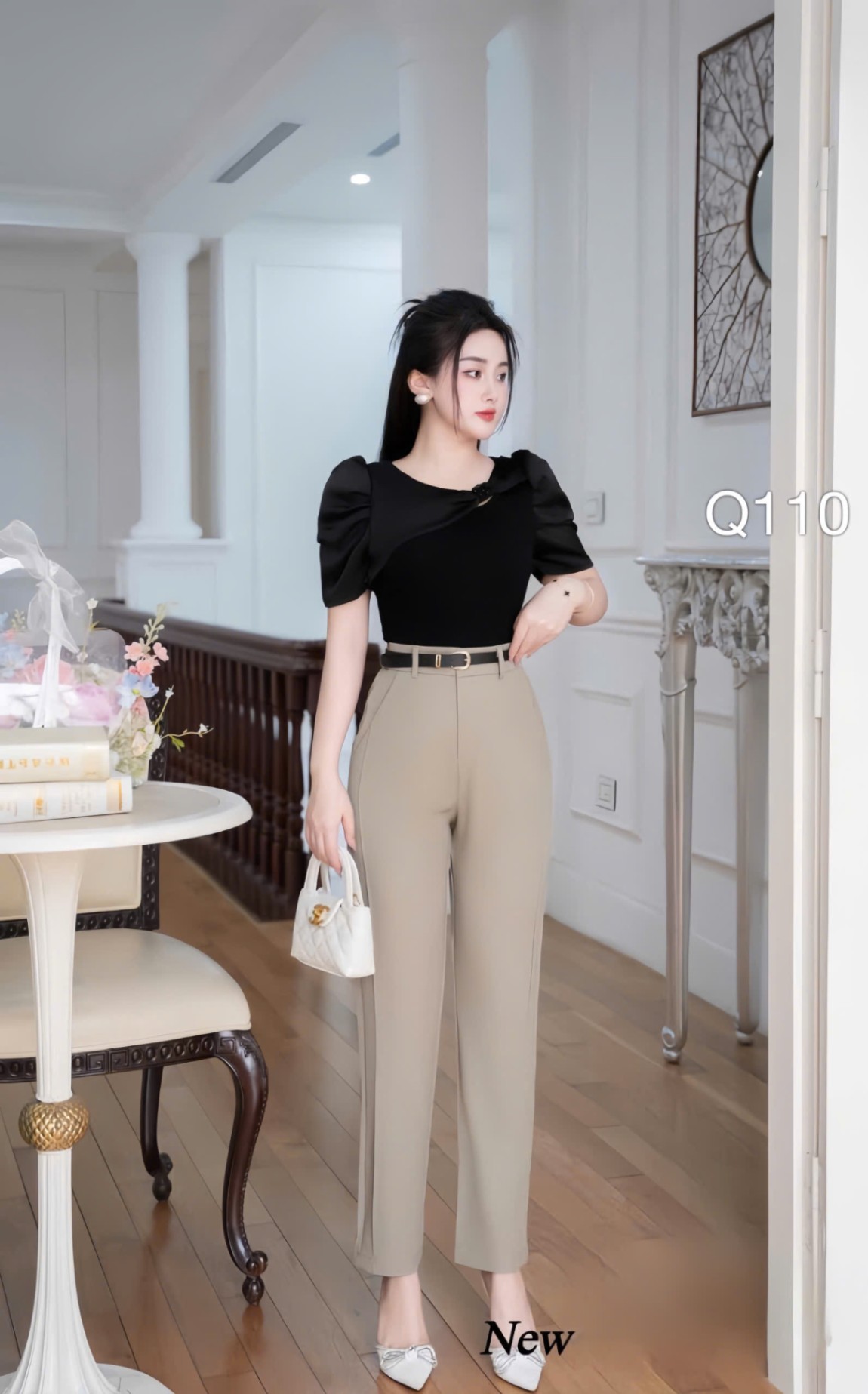 Q110 Quần baggy kèm đai