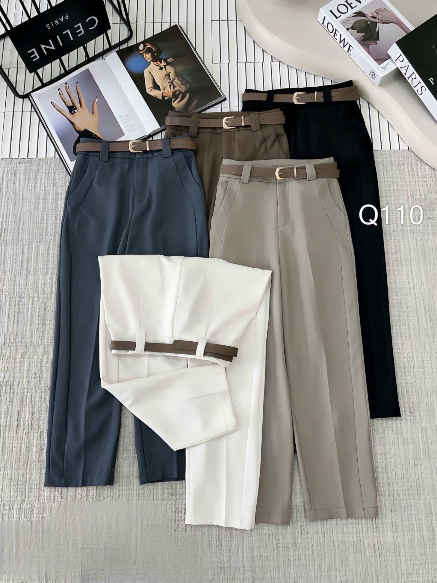 Q110 Quần baggy kèm đai