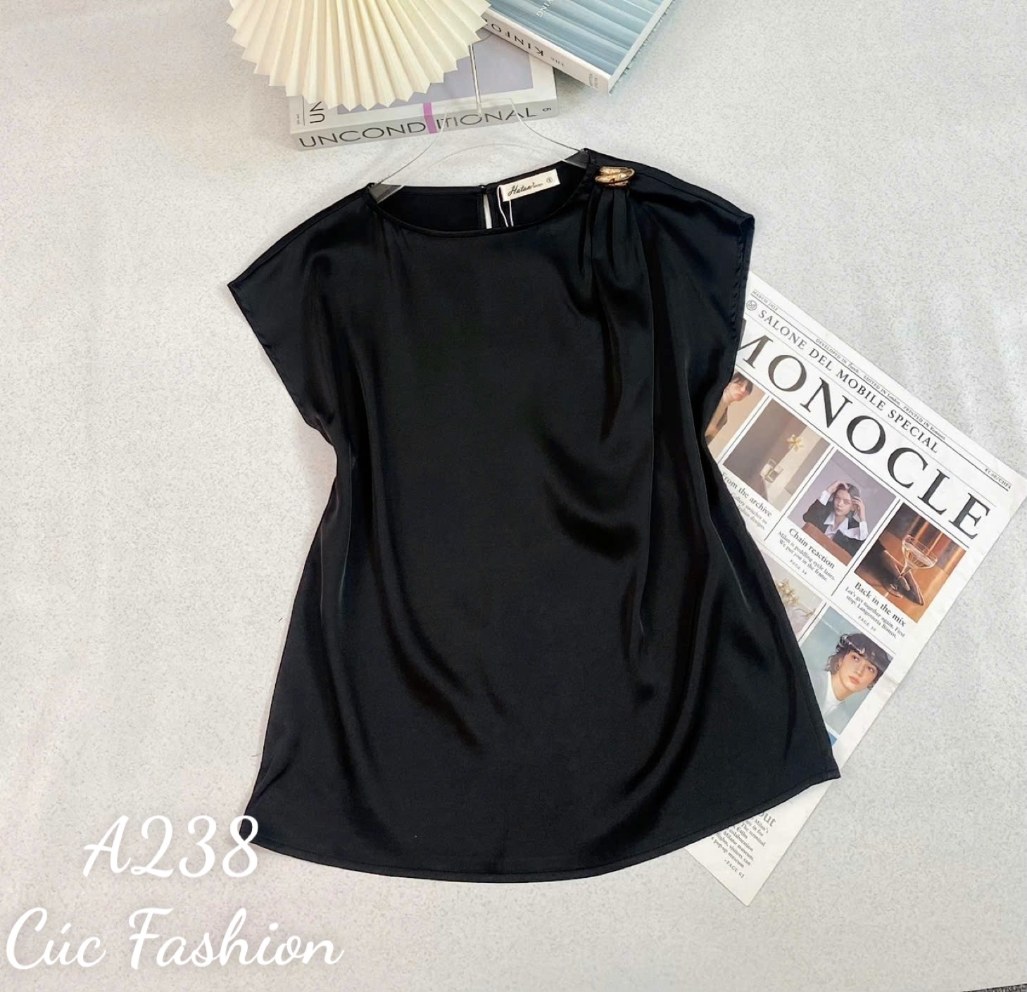 A238 Áo lụa ly vai