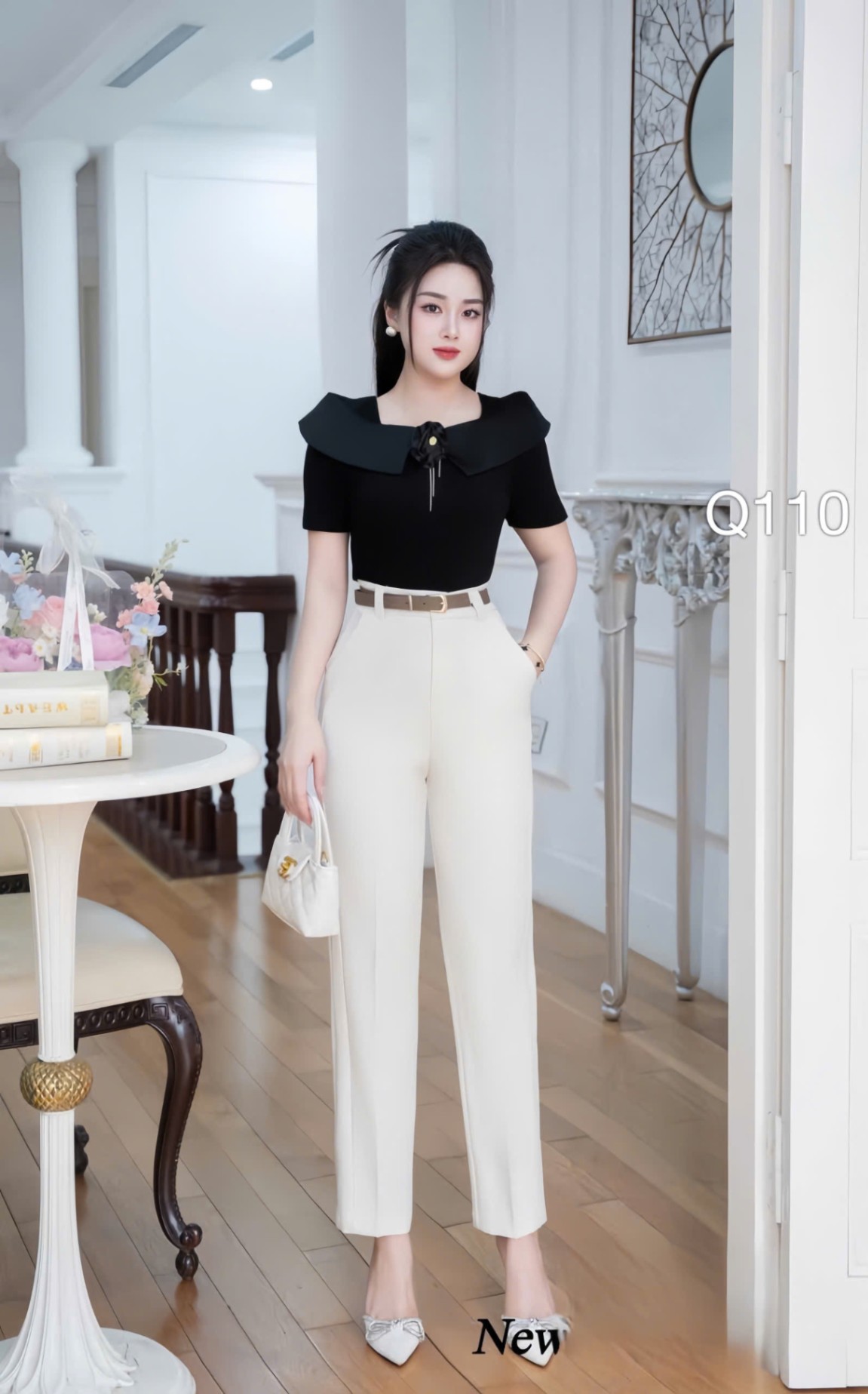 Q110 Quần baggy kèm đai