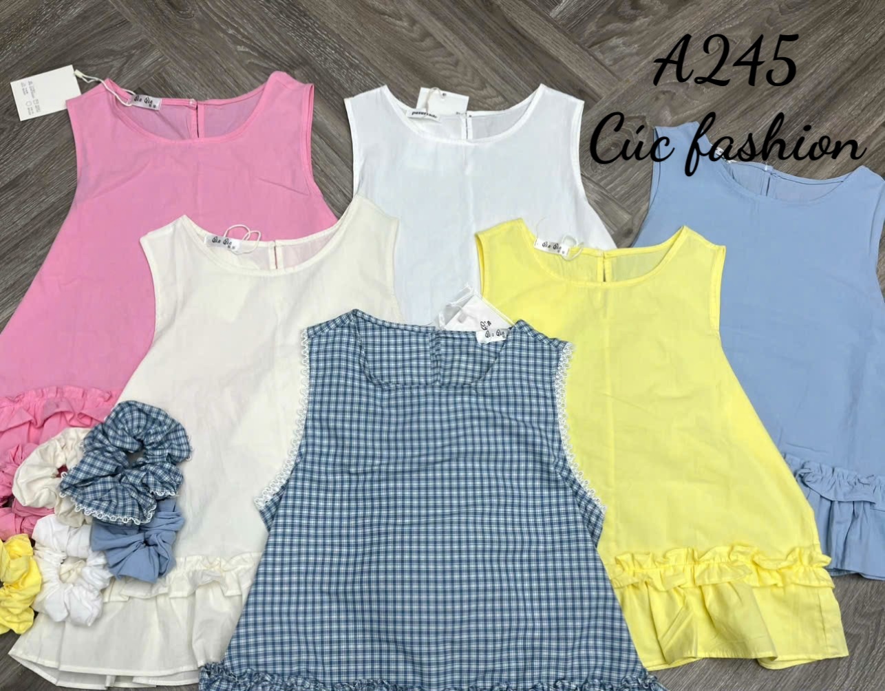 A245 Áo sát nách phối bèo