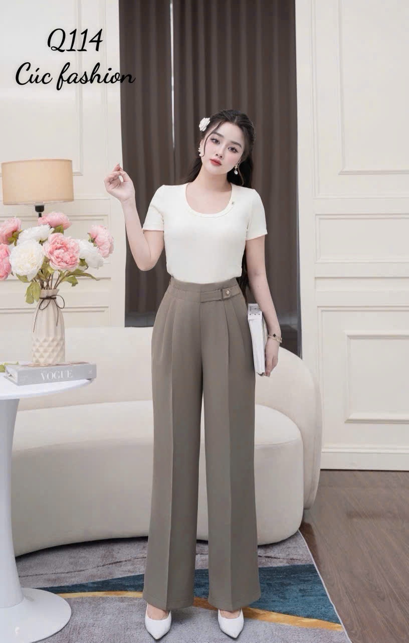Q114 Quần xuông đai lệch