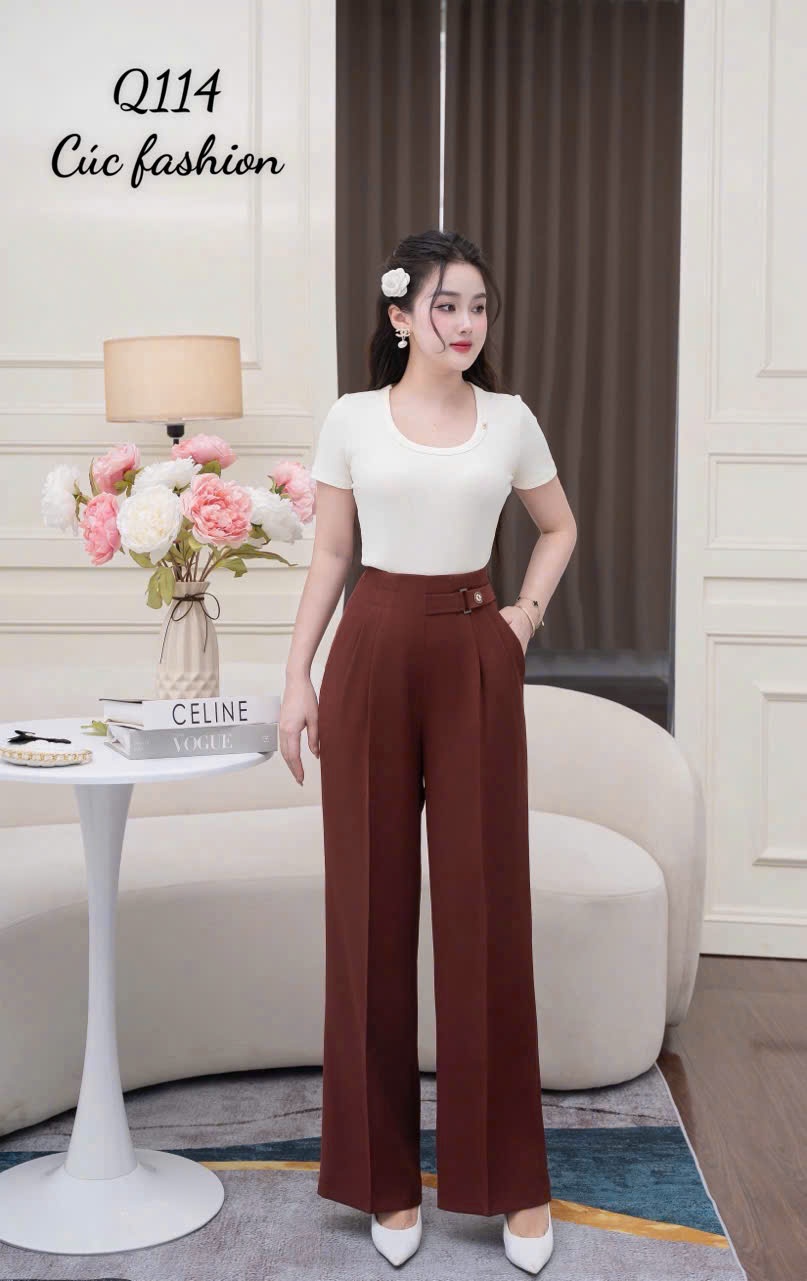 Q114 Quần xuông đai lệch