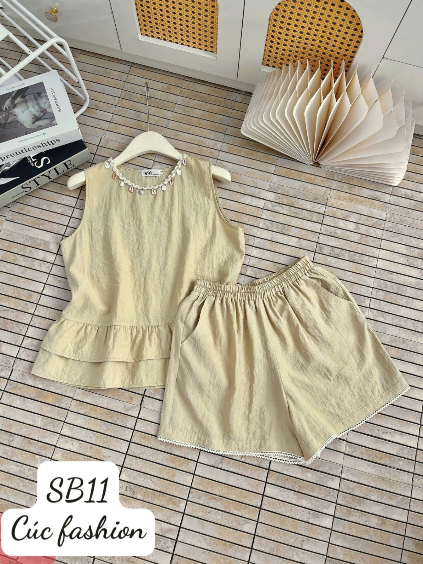 SB11 Set sát nách cổ đính đá