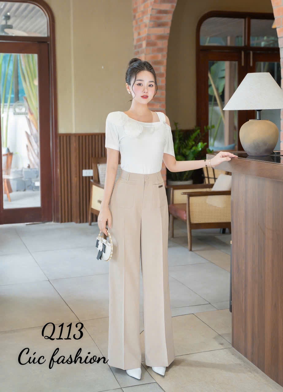 Q113 Quần xuông 2 túi trước