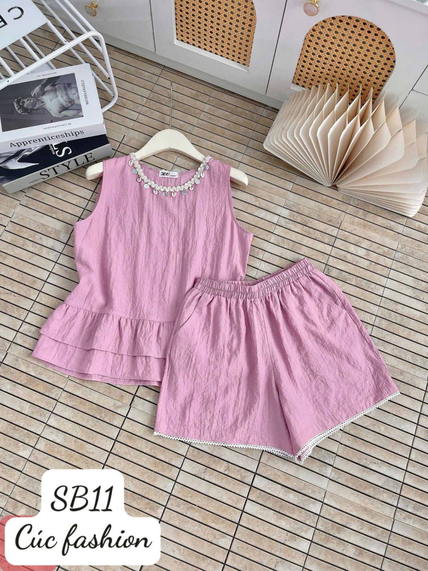 SB11 Set sát nách cổ đính đá