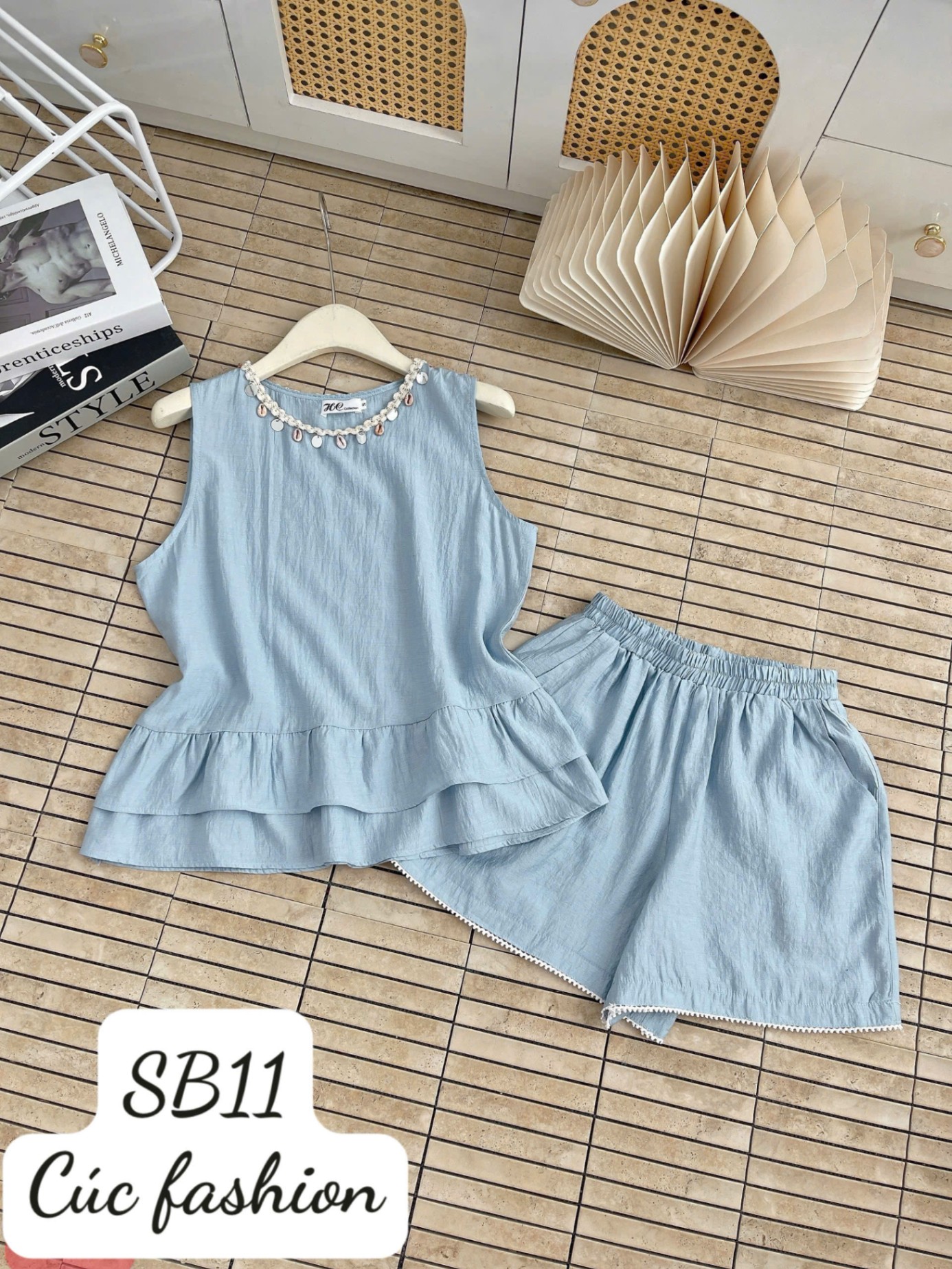 SB11 Set sát nách cổ đính đá
