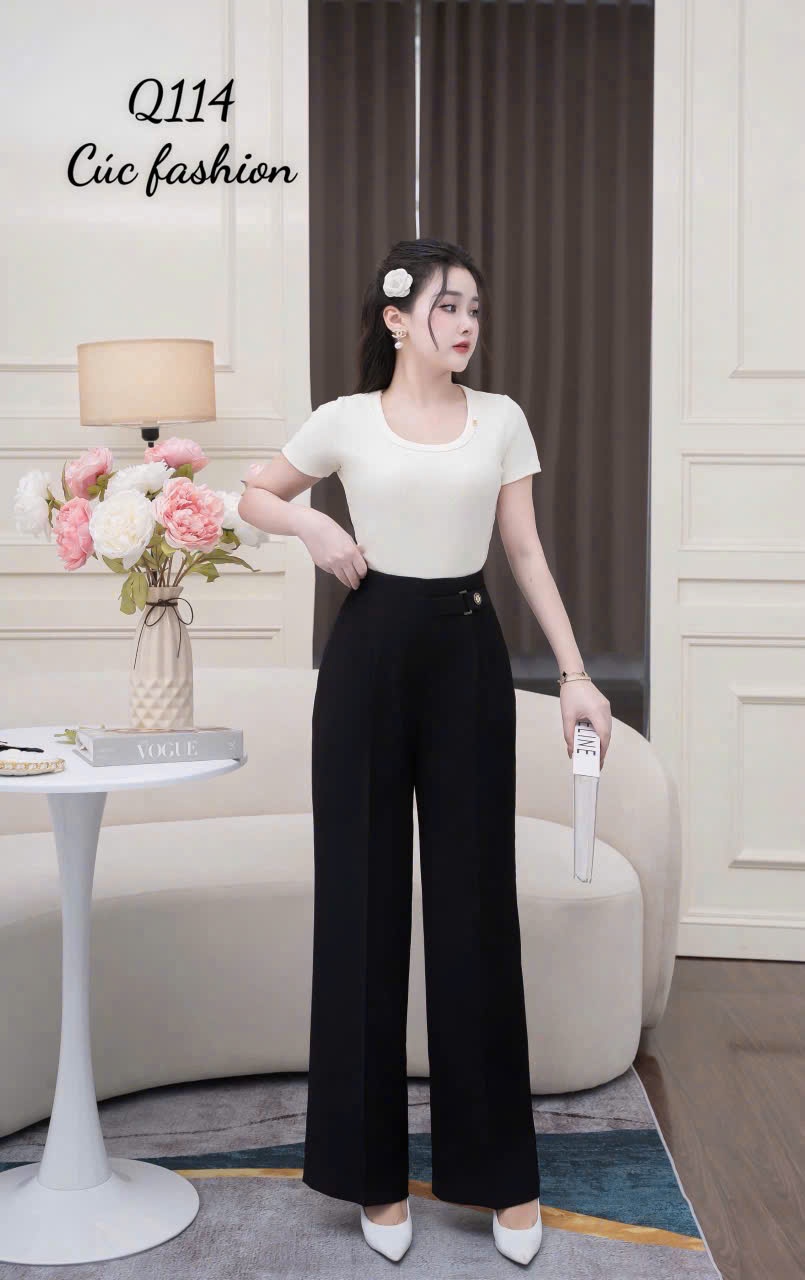 Q114 Quần xuông đai lệch