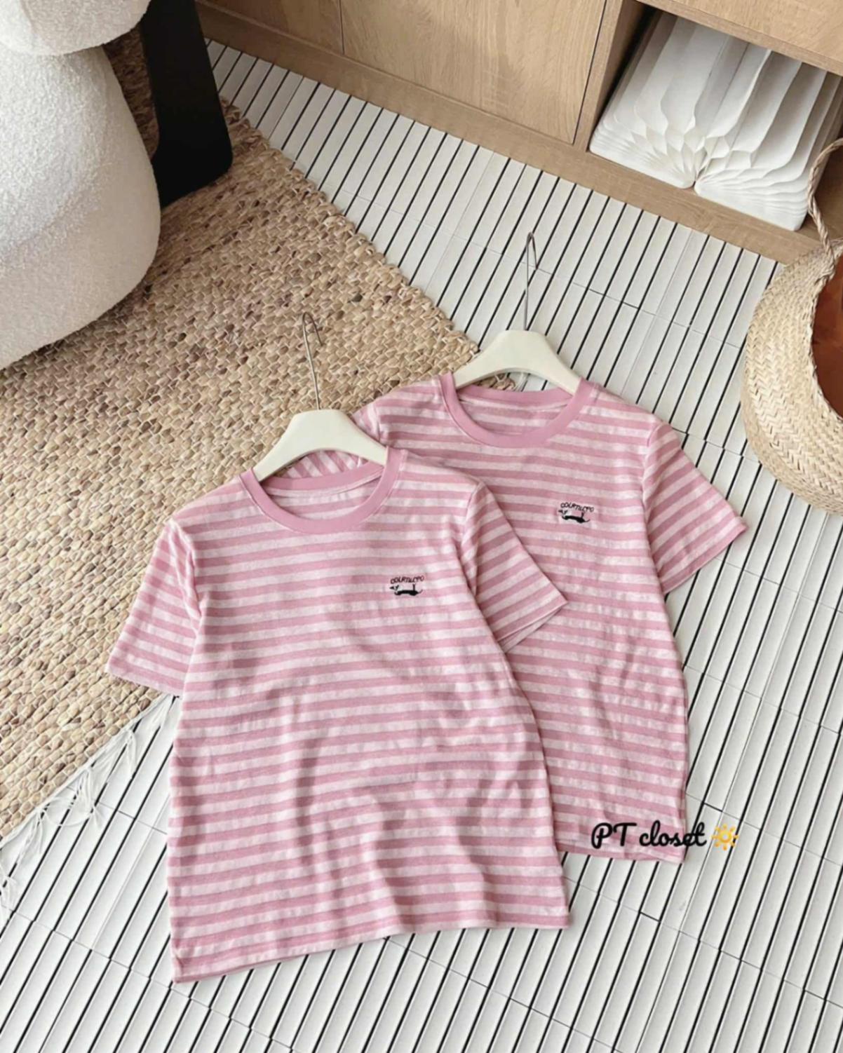 AP27 Áo phông kẻ hồng