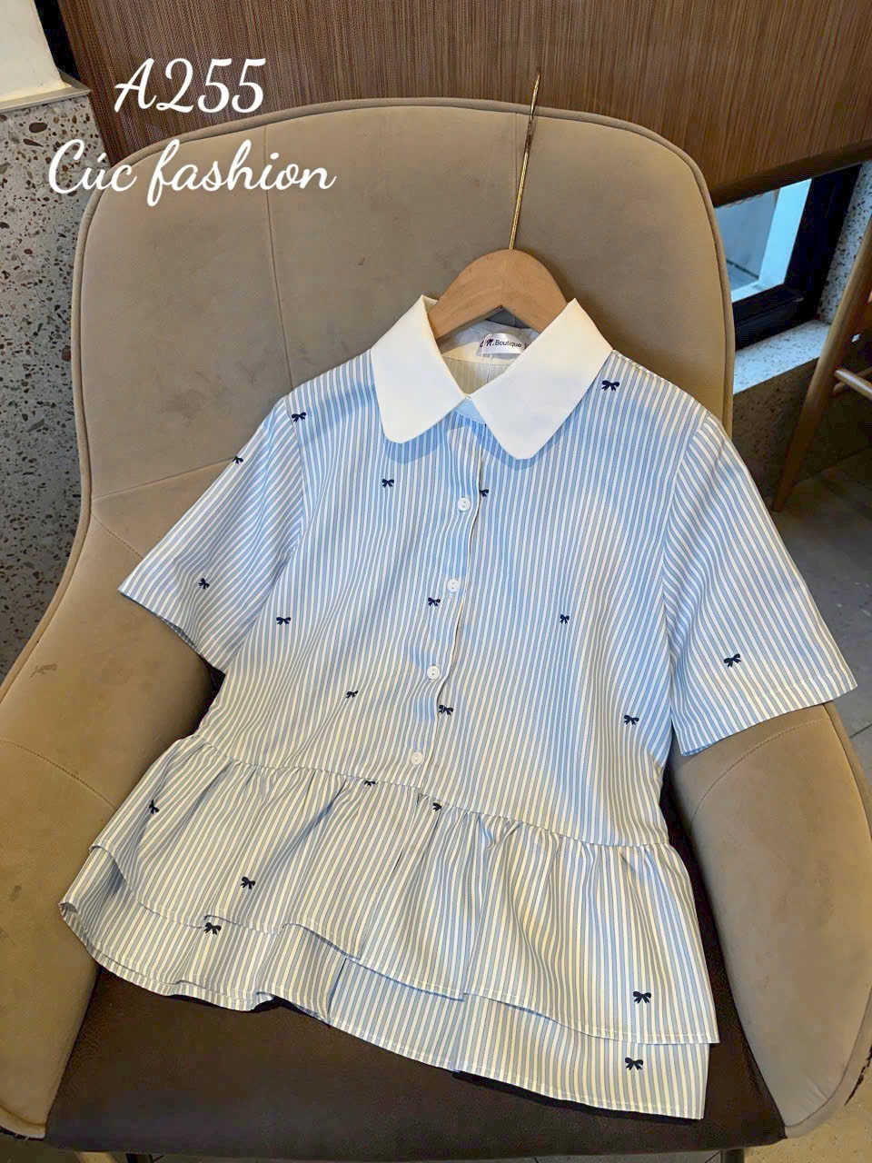 A255 Áo sơ mi babydoll bèo