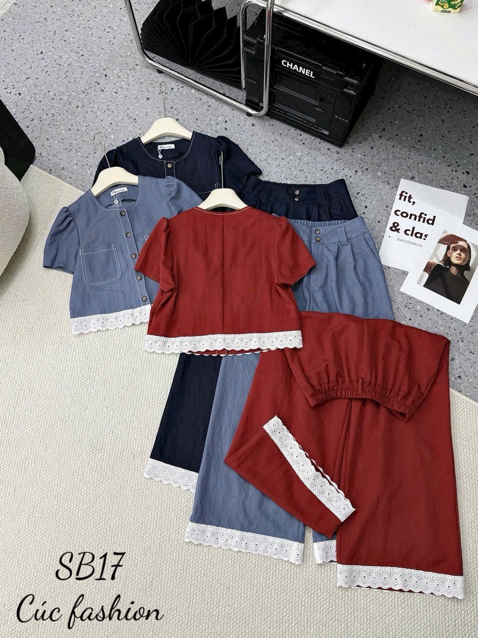 SB17 Set quần áo đáp ren