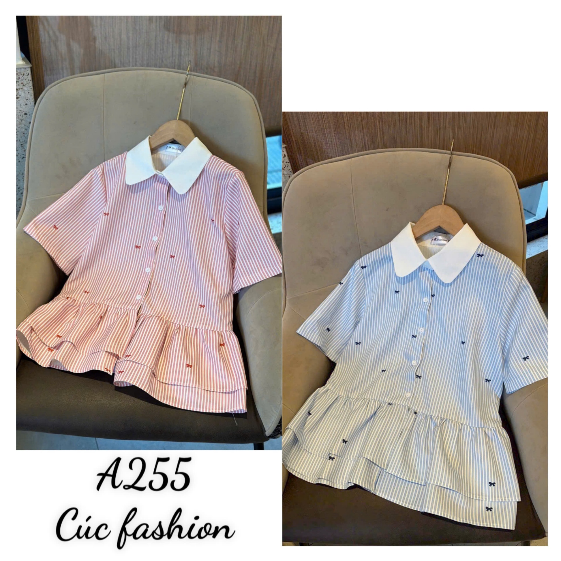 A255 Áo sơ mi babydoll bèo