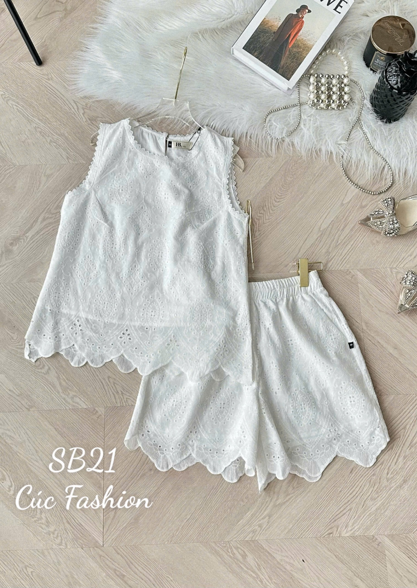 SB21 Set bộ ren thô tỉa gấu