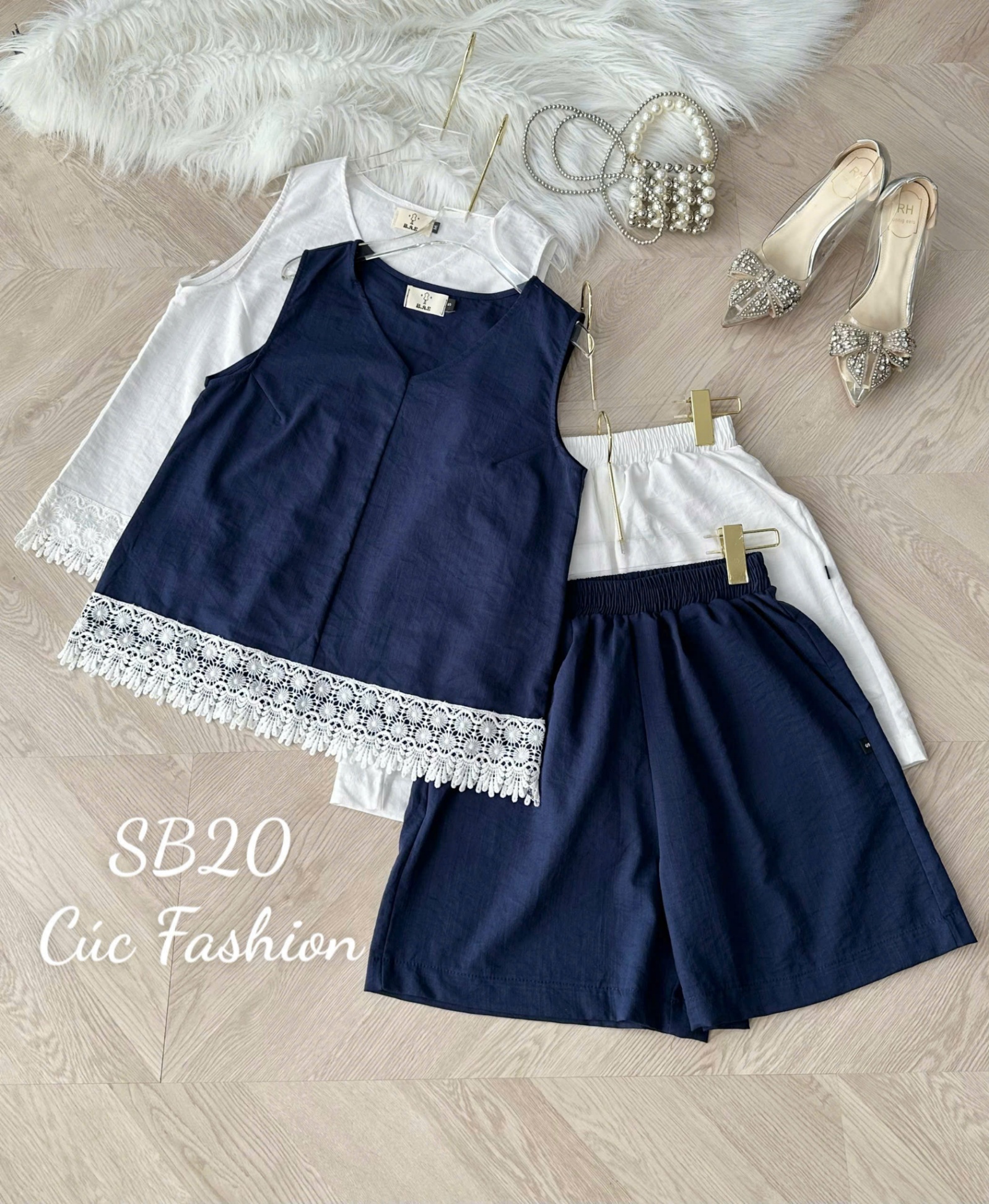 SB20 Set bộ ngắn đũi xước
