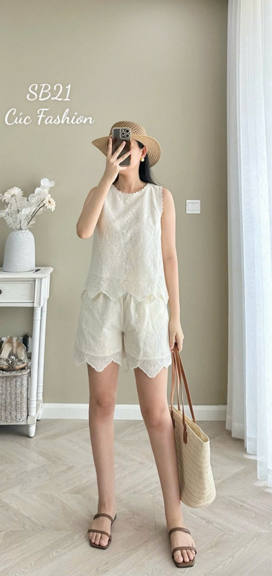 SB21 Set bộ ren thô tỉa gấu