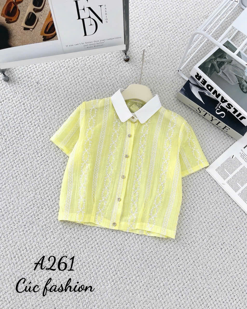 A261 Áo sơ mi họa tiết dọc