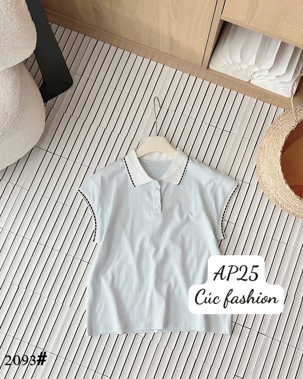 AP25 Áo polo nơ ngực
