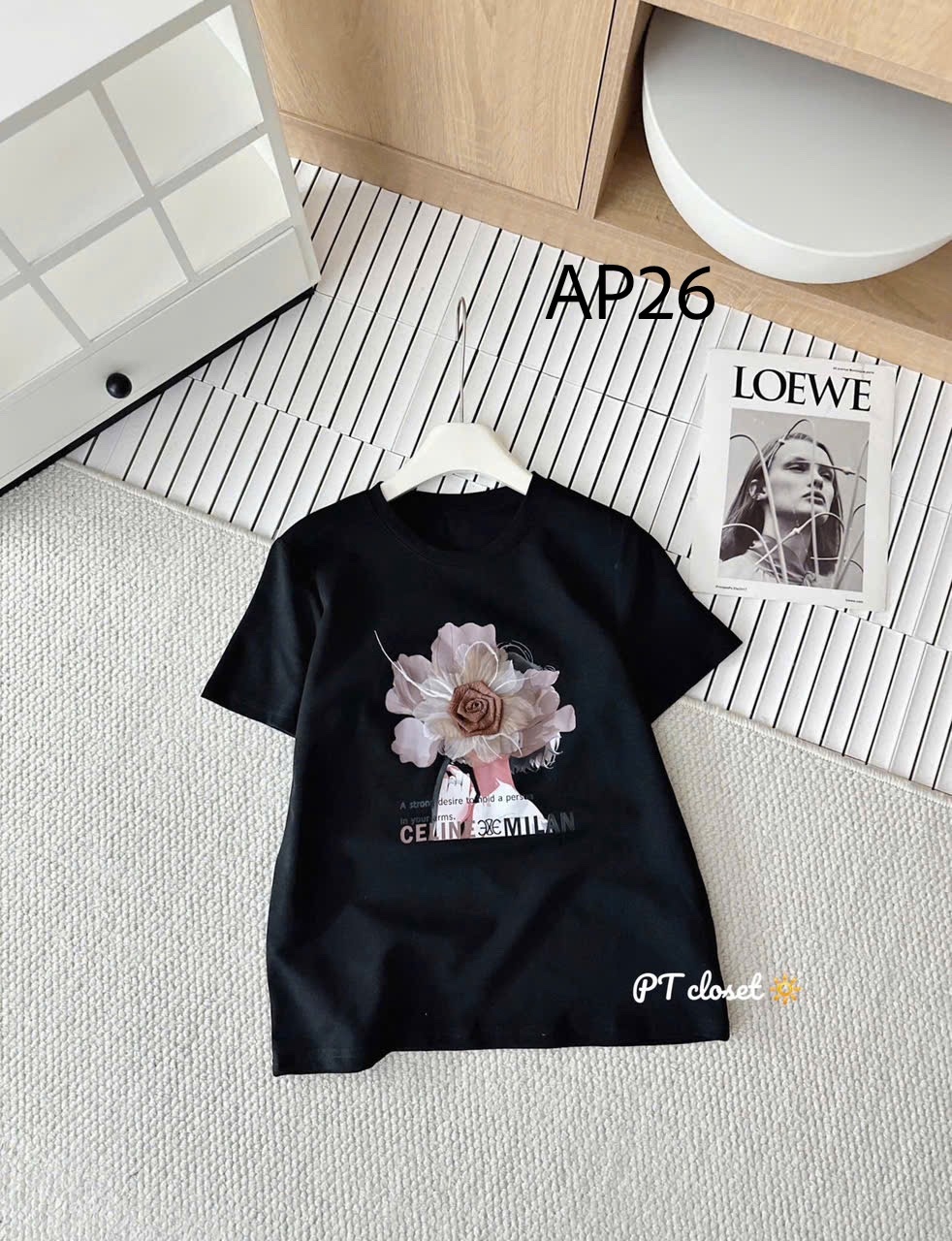 AP26 Áo phông hoa lớn