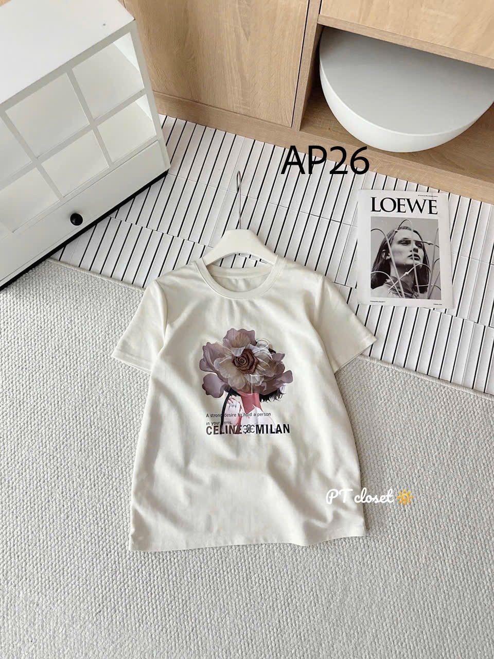 AP26 Áo phông hoa lớn