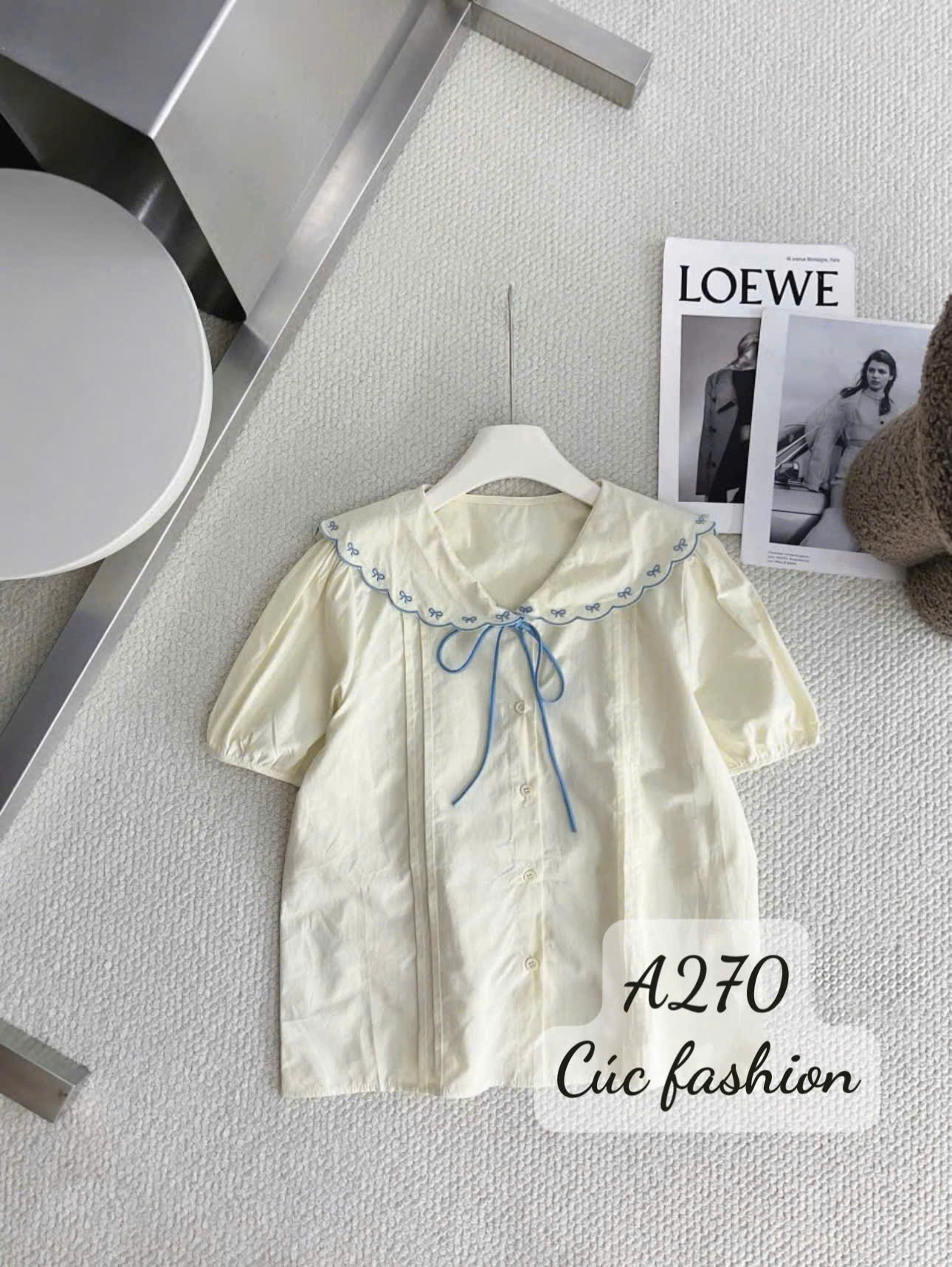 A270 Áo sơ mi cổ thủy thủ nơ