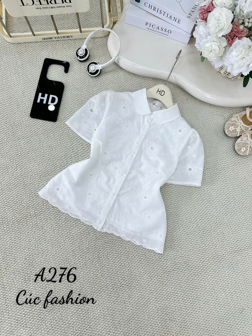 A276 Áo sơ mi thêu hoa