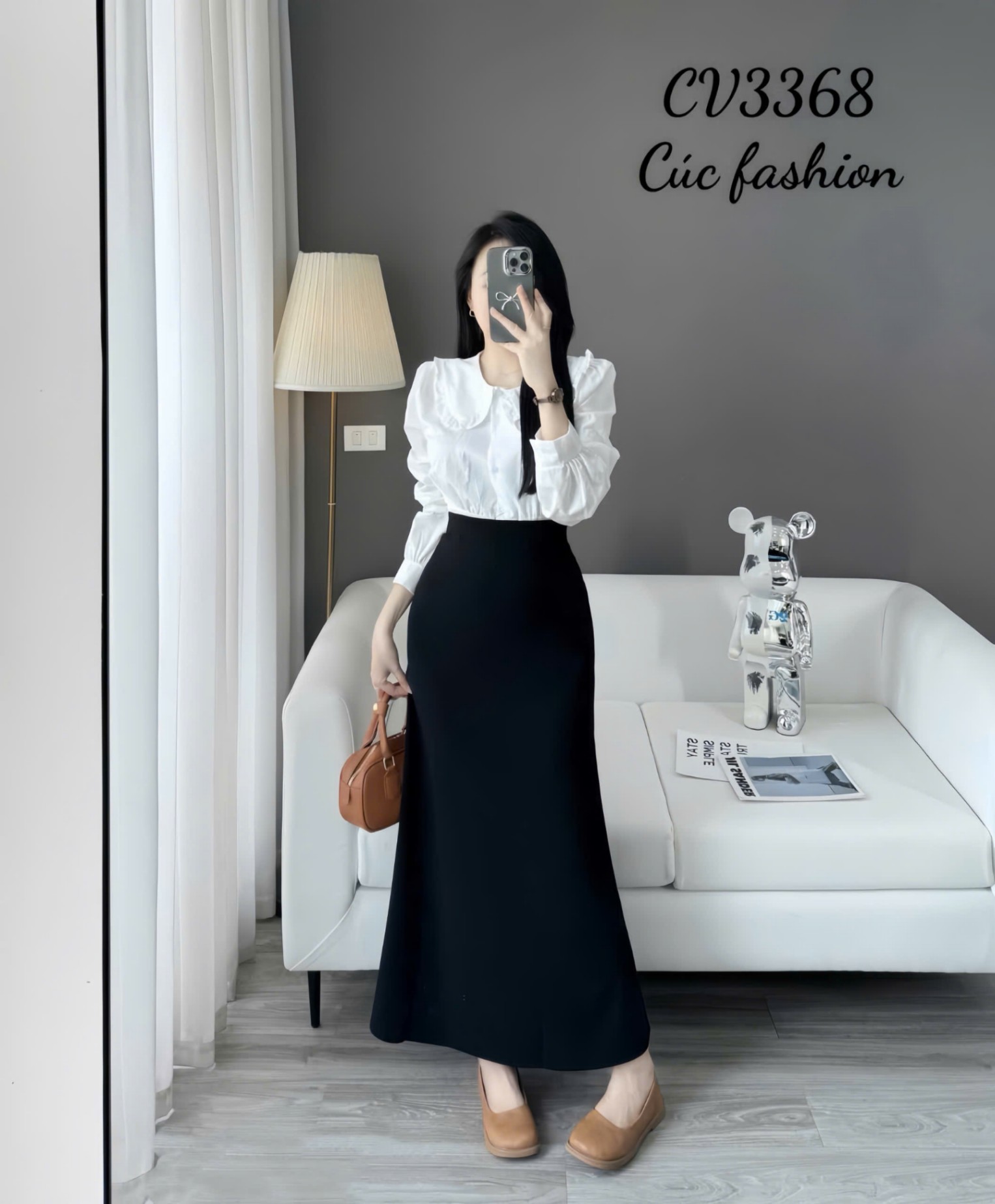 CV3368 Chân váy đuôi cá 93cm