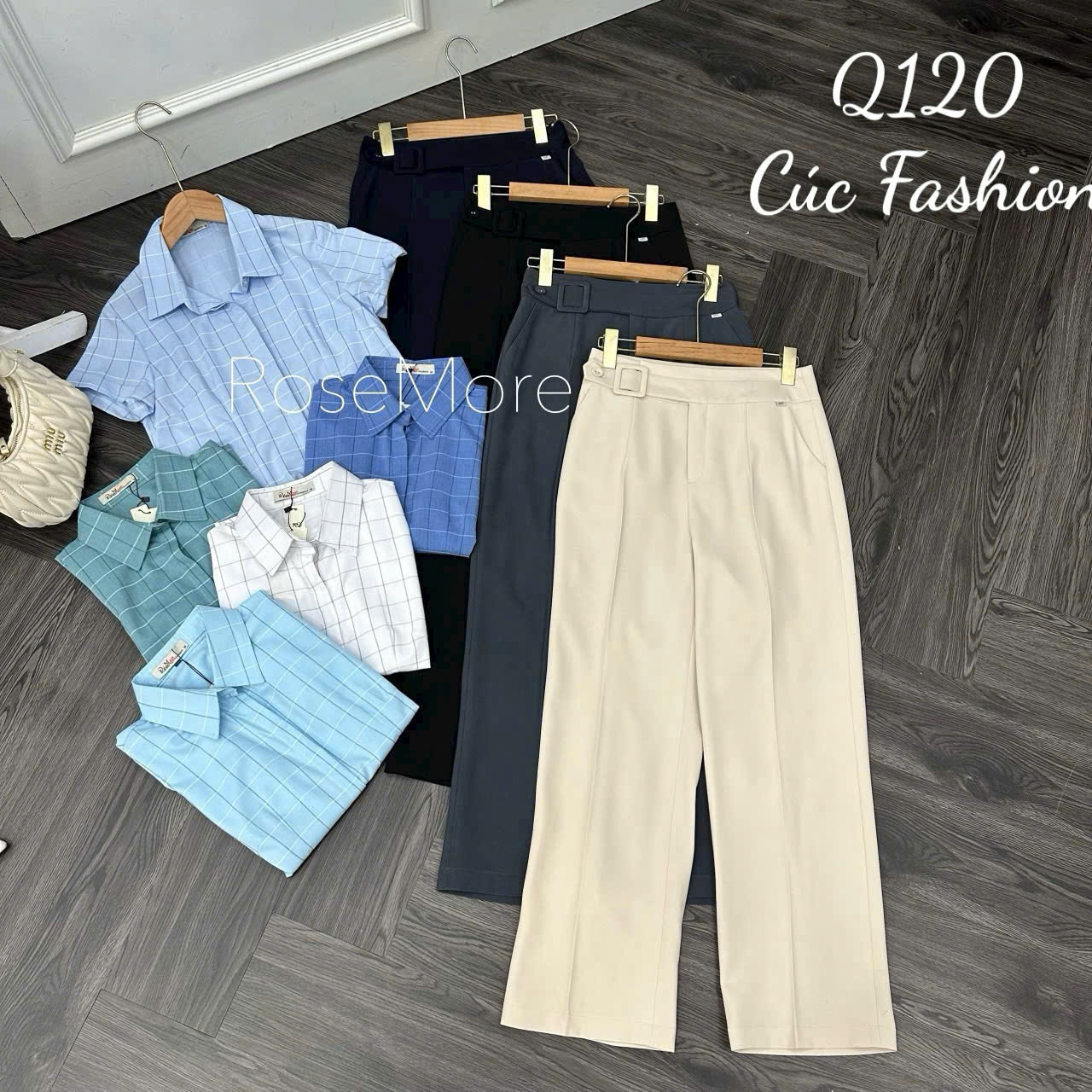 Q120 Quần xuông đai vuông lệch