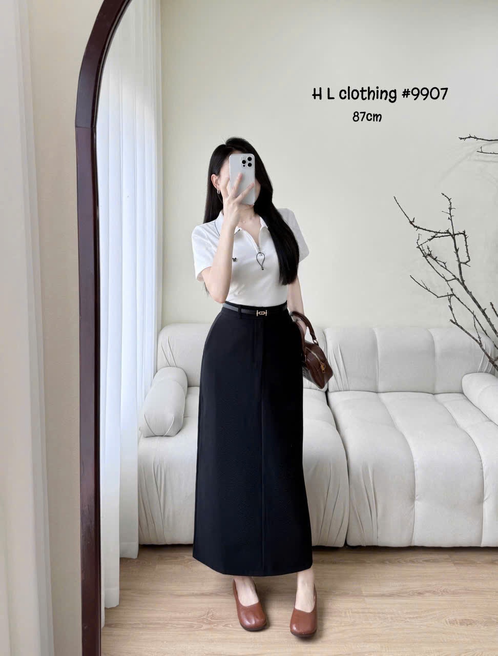 CV9907 Chân váy QC 83cm kèm đai