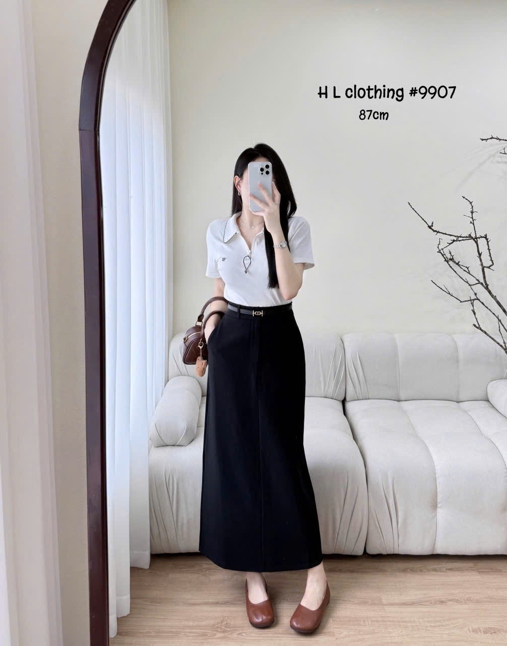CV9907 Chân váy QC 83cm kèm đai