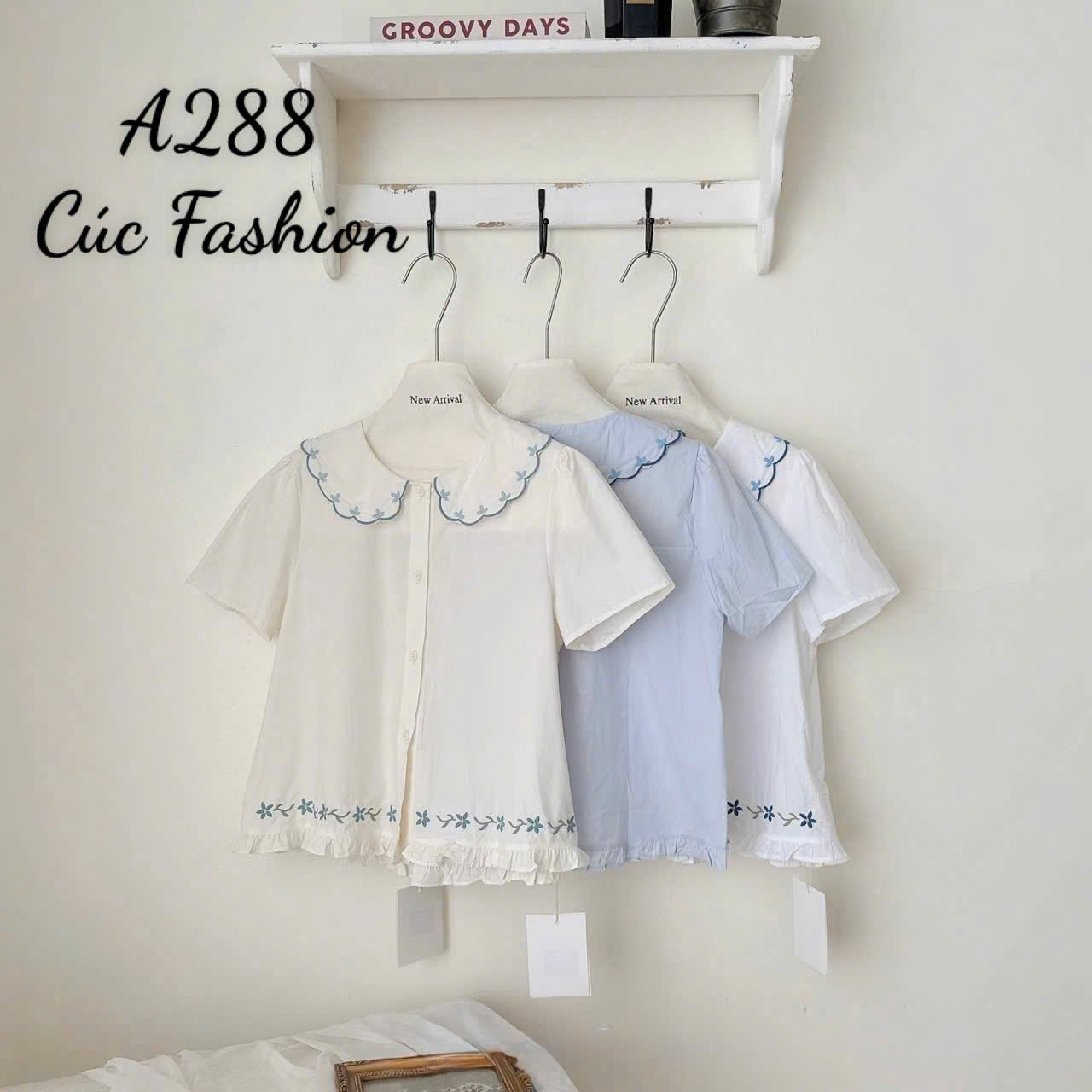 A288 Áo cổ lượn viền bèo