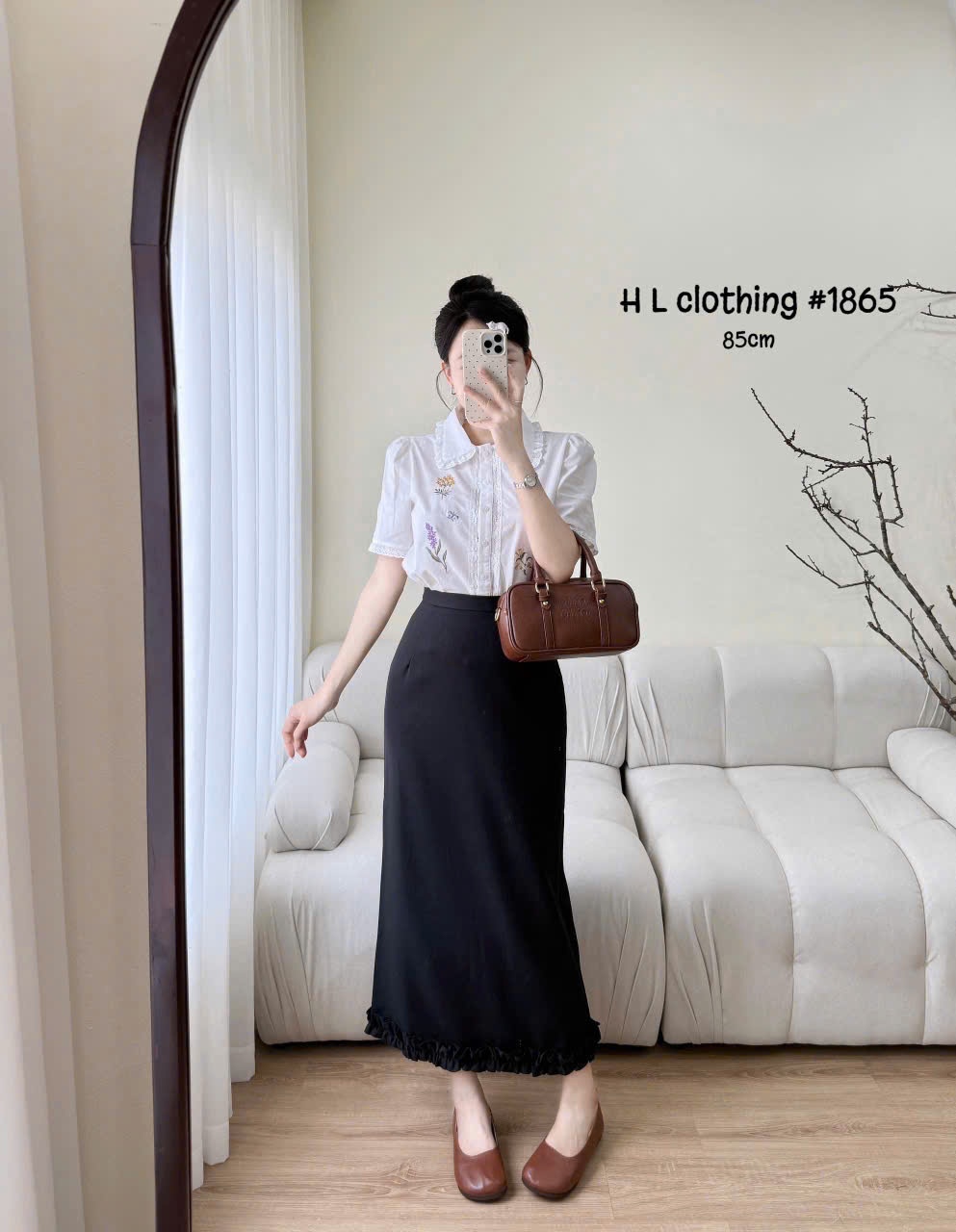 CV1865 Chân váy A gấu bèo