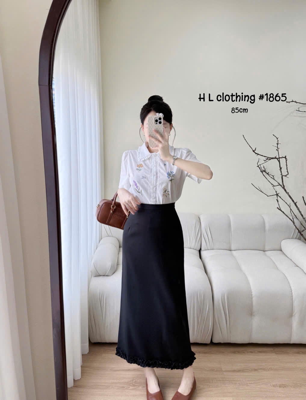 CV1865 Chân váy A gấu bèo