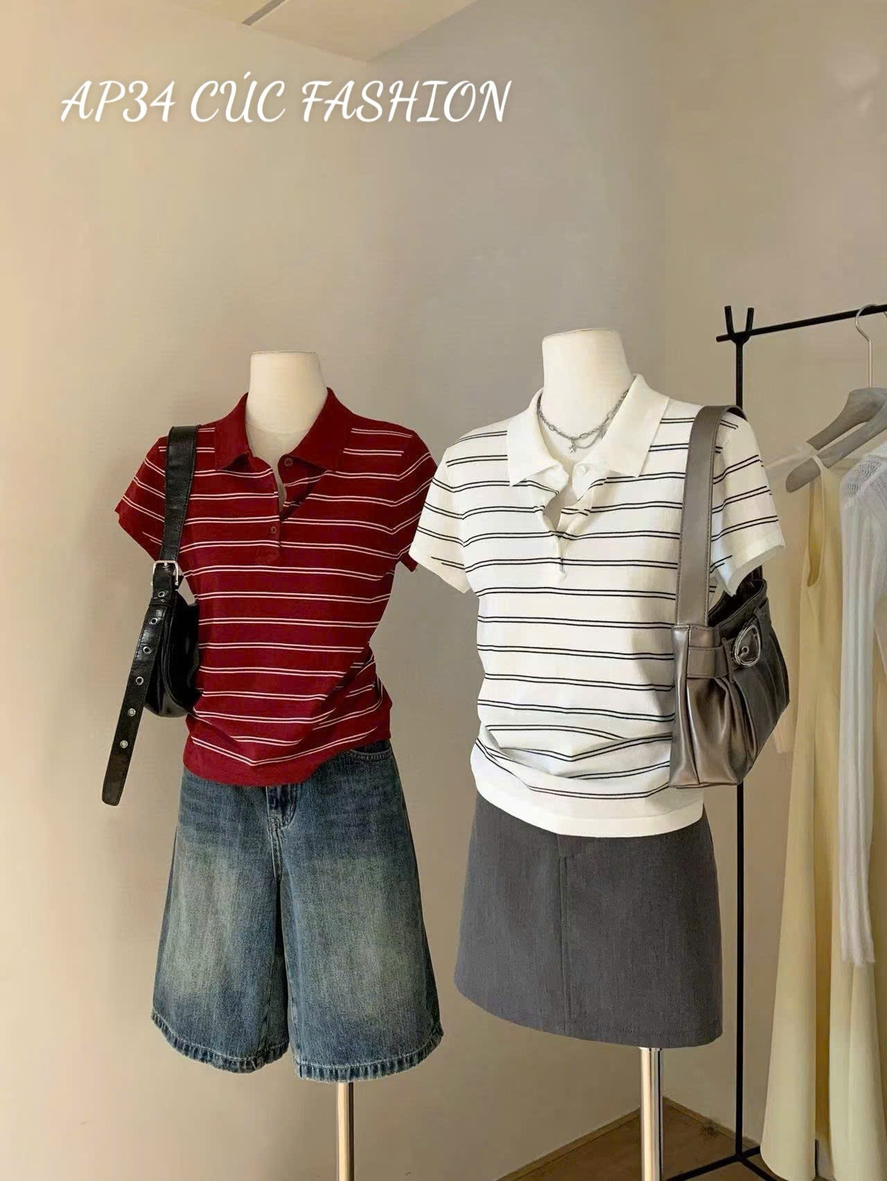 AP34 Áo polo kẻ