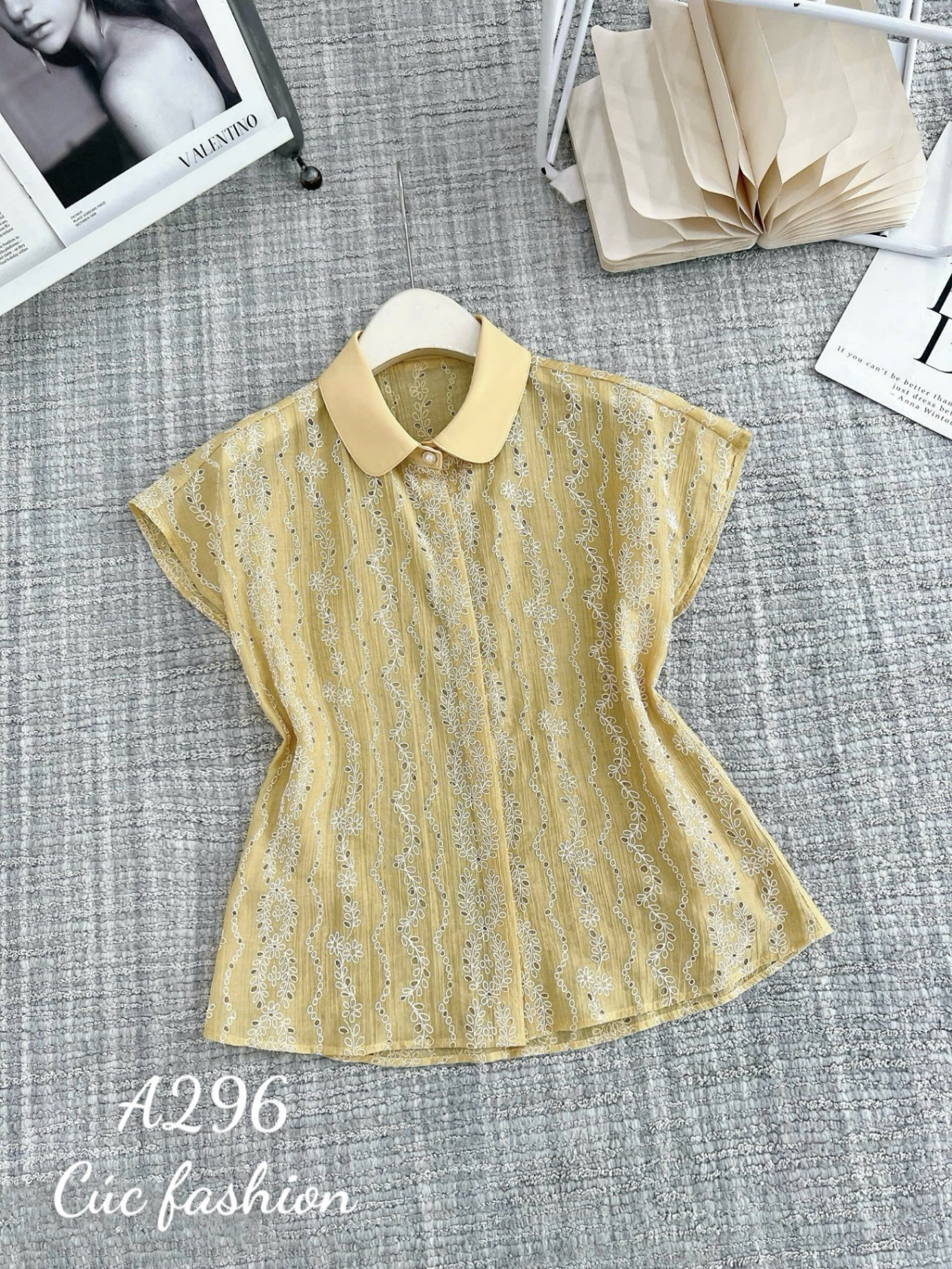 A296 Sơ mi họa tiết dọc