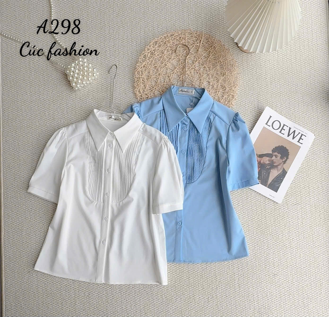 A298 Áo sơ mi viền ly