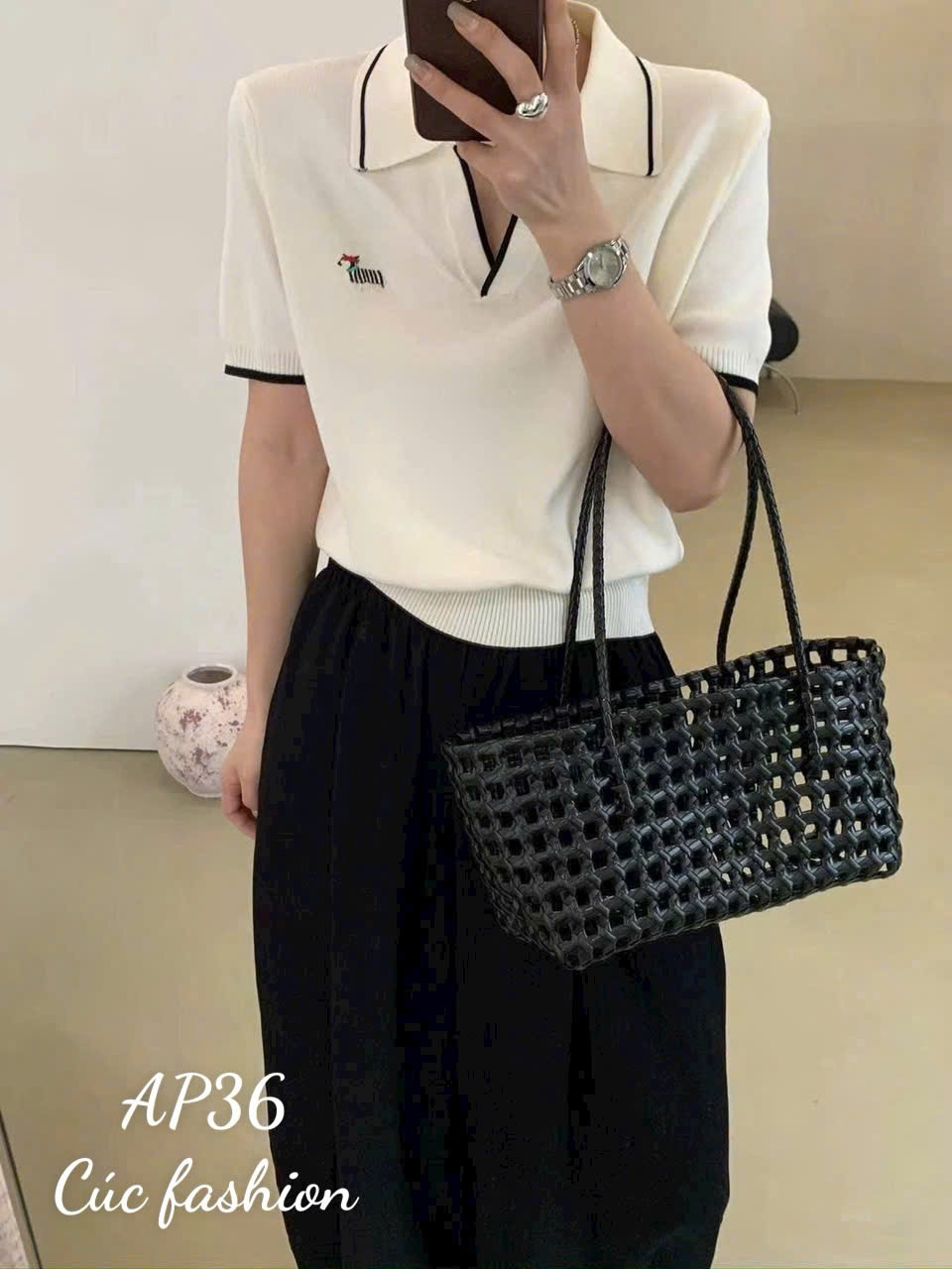 AP36 Áo polo cổ V