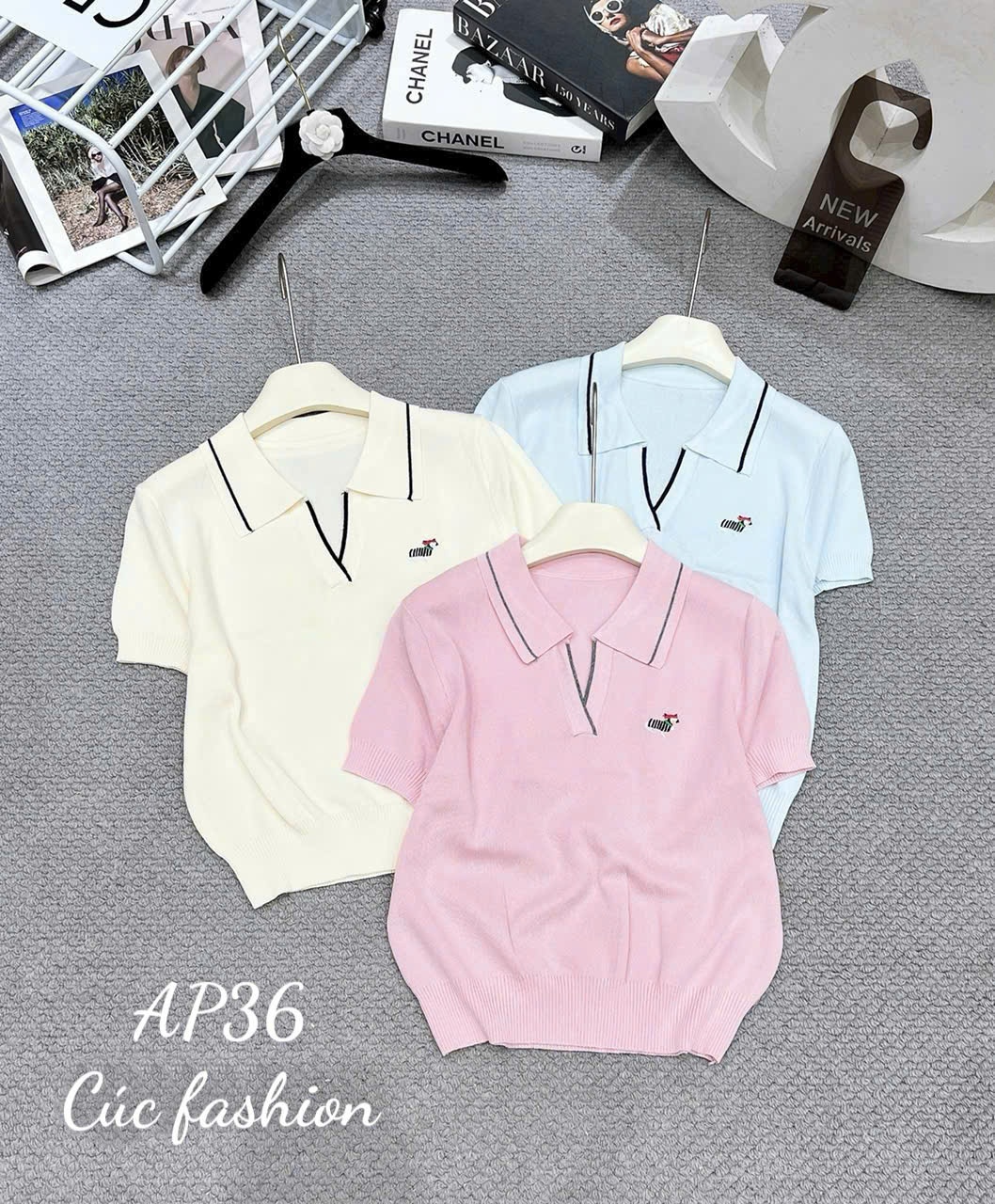 AP36 Áo polo cổ V