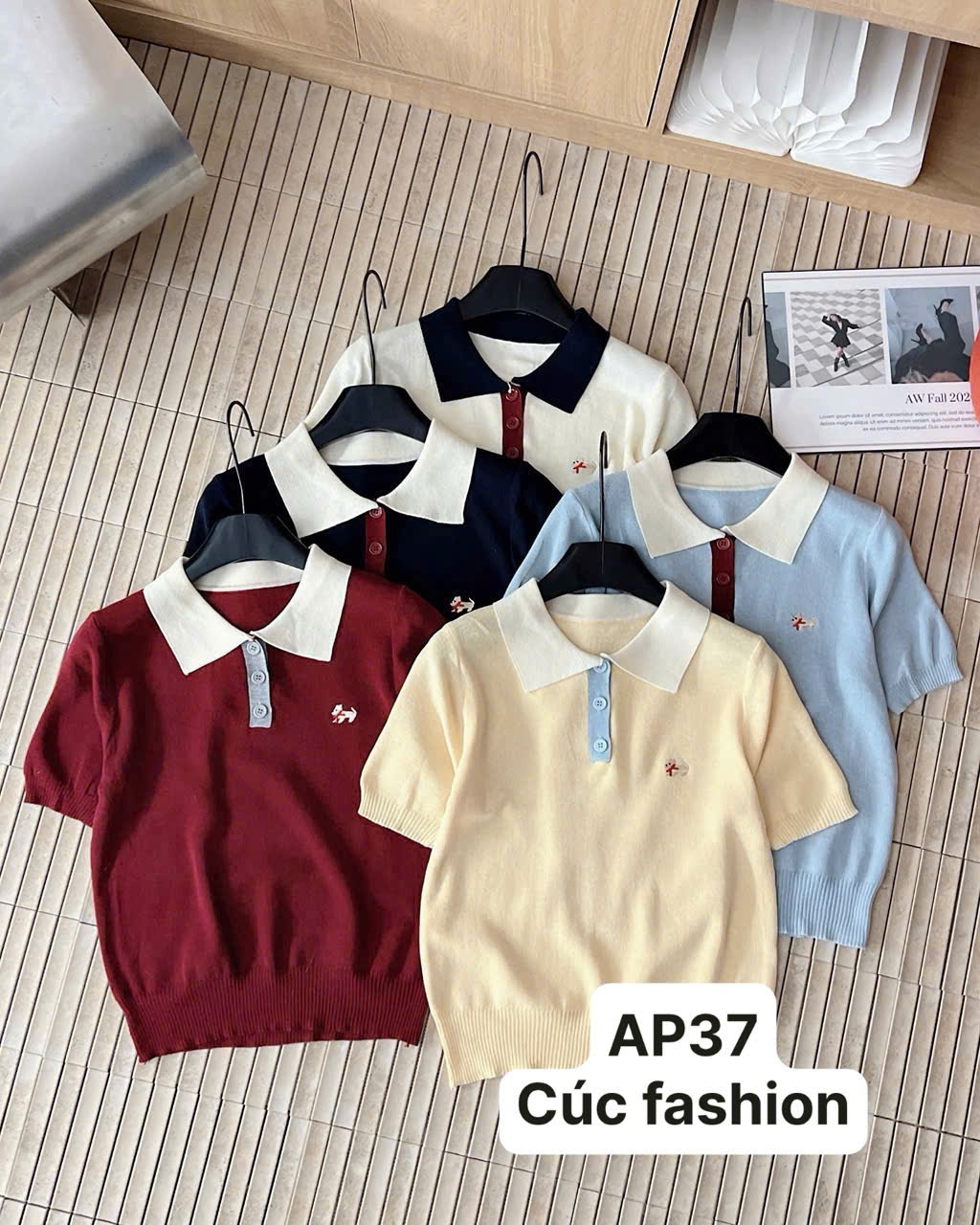 AP37 Áo polo mongtogi thêu cún