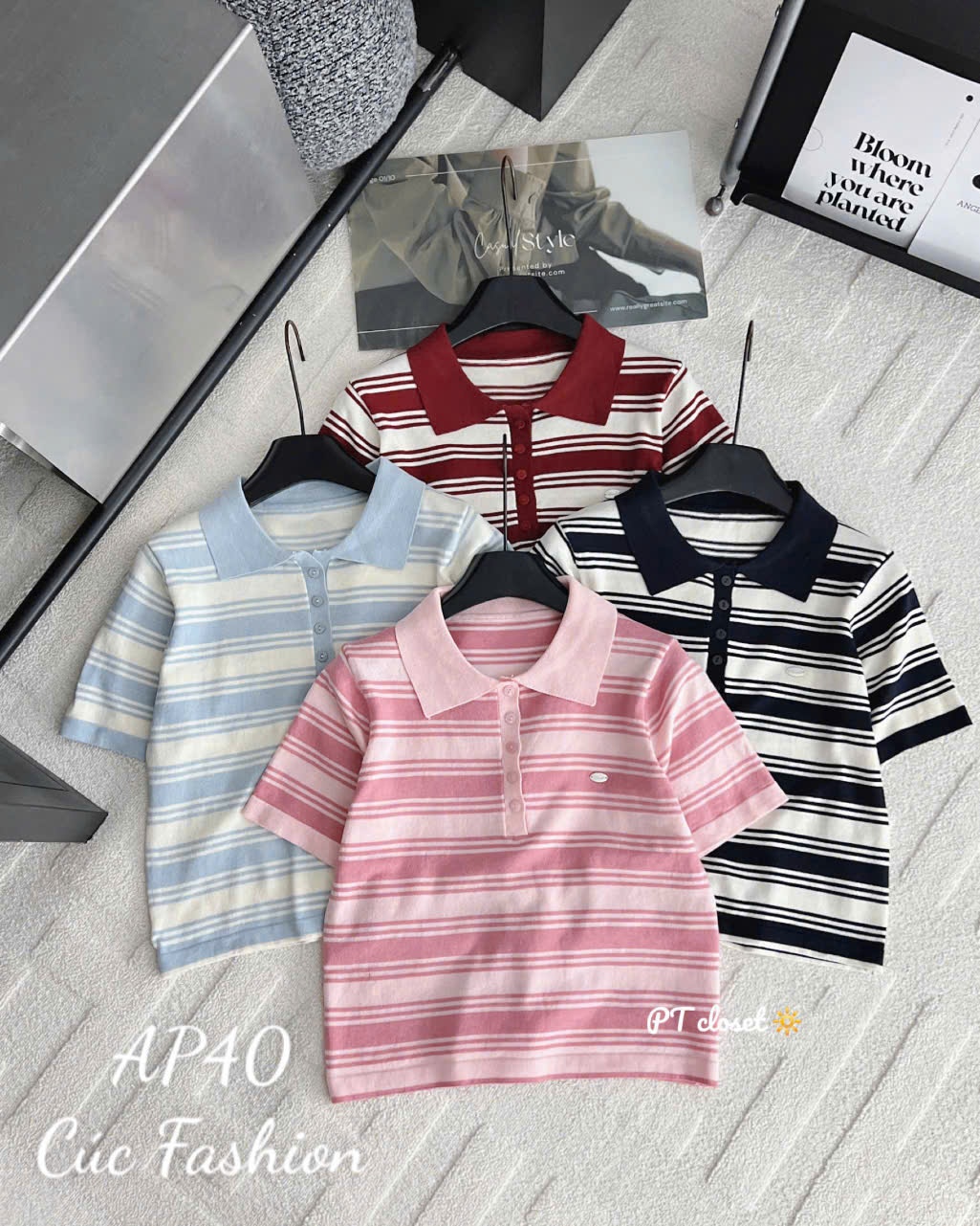 AP40 Áo polo kẻ