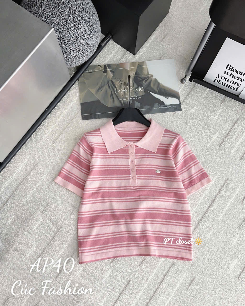 AP40 Áo polo kẻ