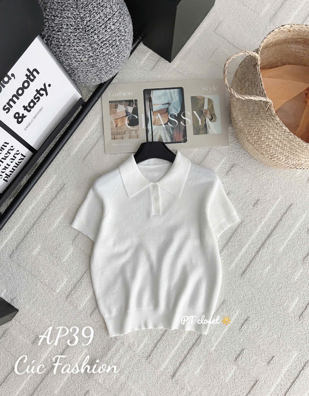 AP39 Áo polo trơn 3 cúc
