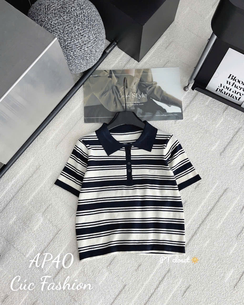 AP40 Áo polo kẻ