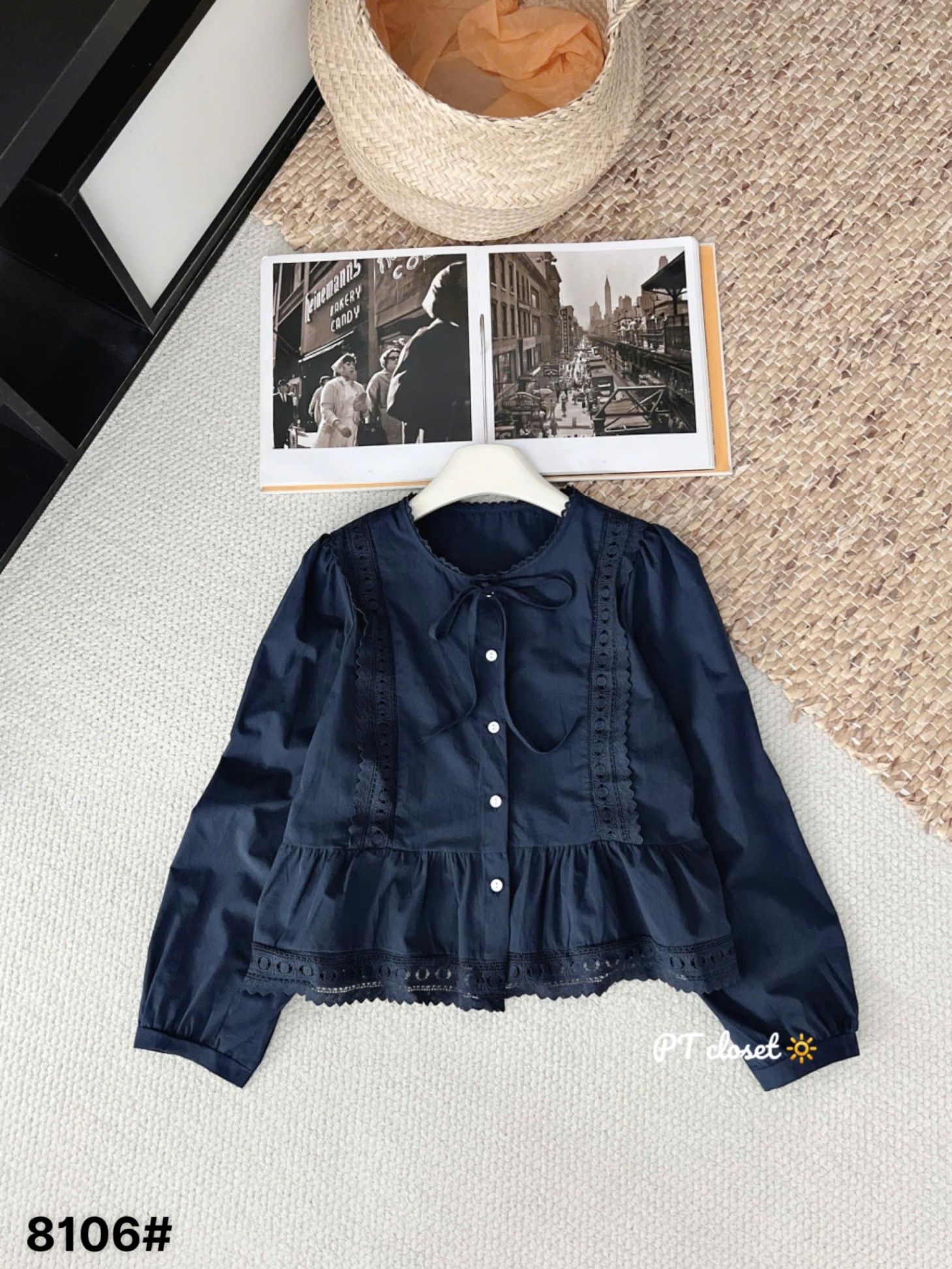 A8106 Áo babydoll dài tay